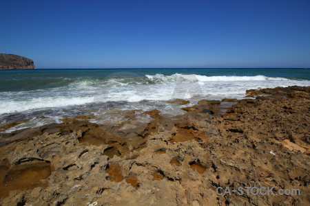 Europe brown spain blue sea.