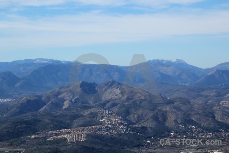 Europe mountain javea spain blue.