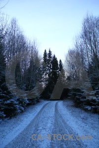 Europe track sweden frost road.