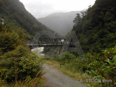 Gates of haast new zealand river mountain rapid.