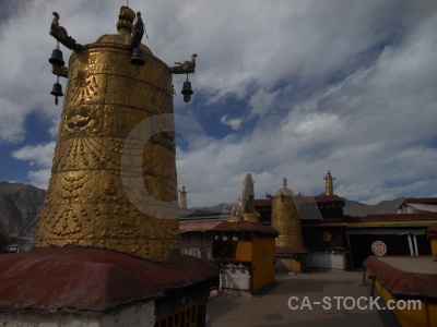 Gold east asia jokhang temple cloud tibet.