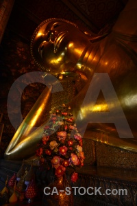Gold wat pho buddha thailand buddhist.