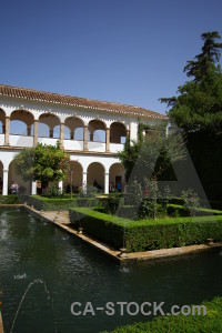 Granada hedge water fortress pool.