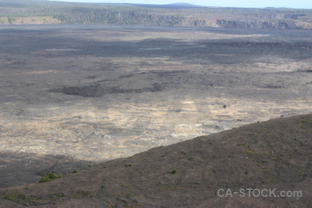 Gray volcanic crater.