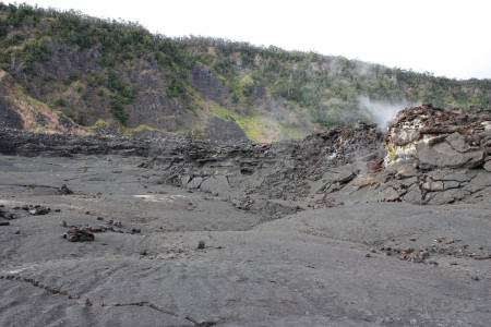 Gray volcanic white lava.