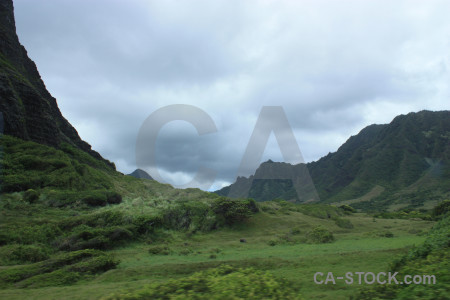 Green mountain landscape.