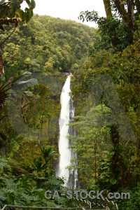 Green water waterfall.