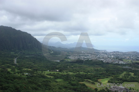 Green white landscape mountain.