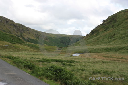 Green white landscape mountain.