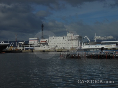 Harbour argentina cruise ship patagonia sea.