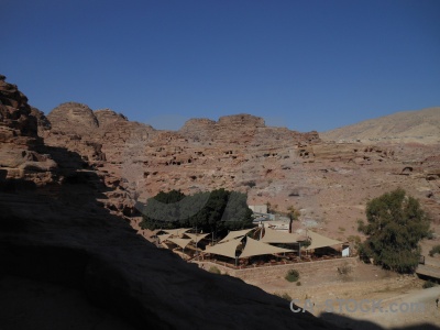 Historic carving mountain western asia petra.