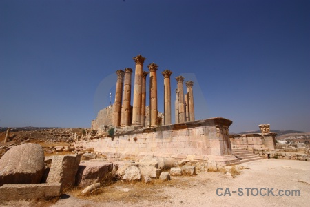 Historic roman temple block column.