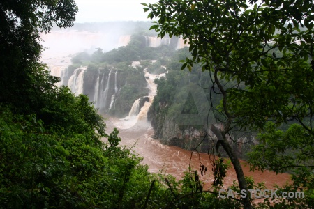 Iguacu falls river sky cloud south america.