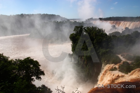 Iguacu falls unesco tree argentina waterfall.