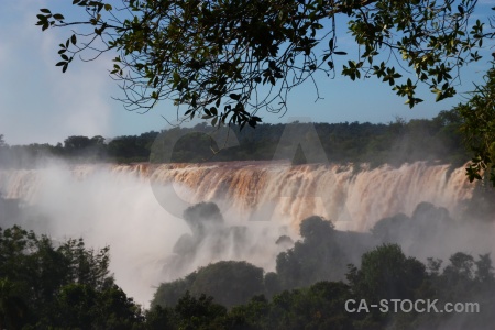 Iguazu river argentina iguassu falls sky waterfall.