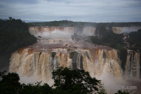 Iguazu river south america sky iguacu falls water.