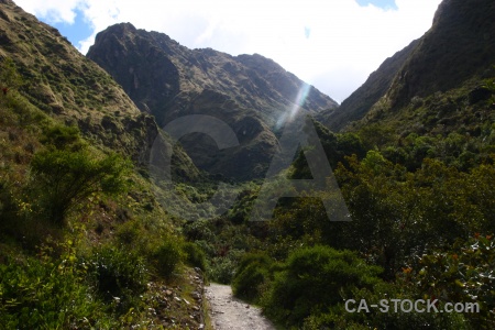 Inca path andes mountain sky.