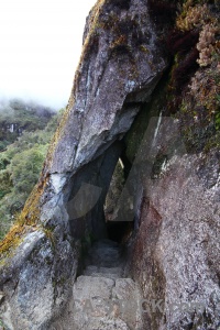 Inca rock altitude trail tunnel.