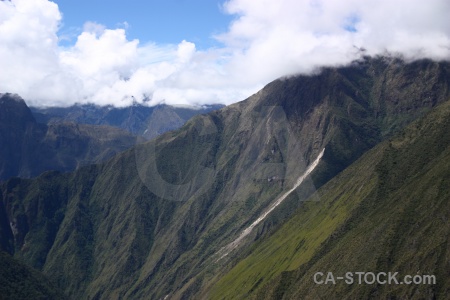 Inca sky cloud andes landscape.