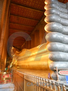 Inside southeast asia temple foot buddhist.