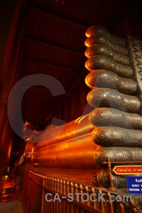 Inside temple of the reclining buddha buddhist wat phra chettuphon wimon mangkhlaram ratchaworama pho.