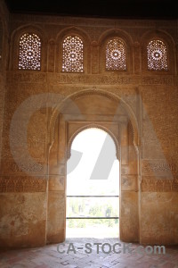Interior la alhambra de granada window brown palace.