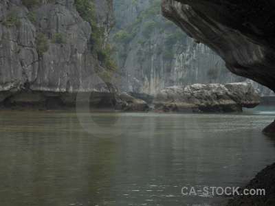 Island mountain limestone water rock.