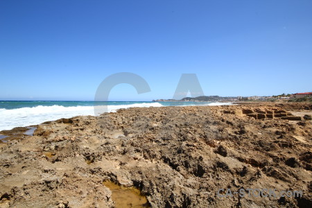 Javea blue sky europe rock.