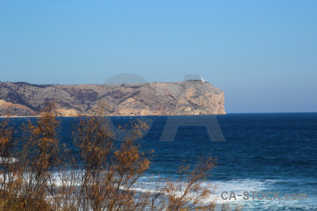 Javea blue spain europe cliff.