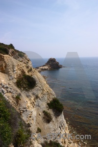 Javea cliff plant water europe.