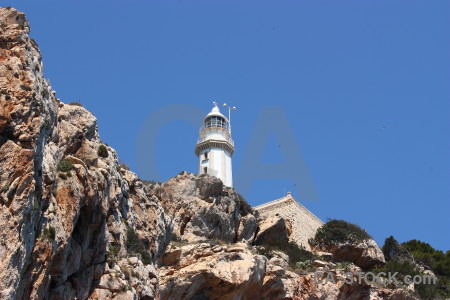 Javea lighthouse spain cliff blue.