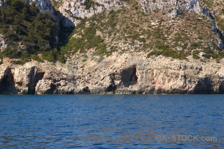 Javea punta estrella rock cliff blue.