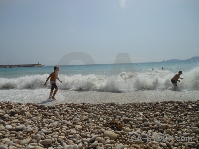 Javea wave water spain person.