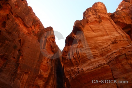 Jordan al siq sky petra canyon.