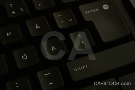 Keyboard black key object computer.