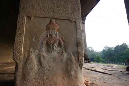 Khmer unesco carving preah pisnulok southeast asia.