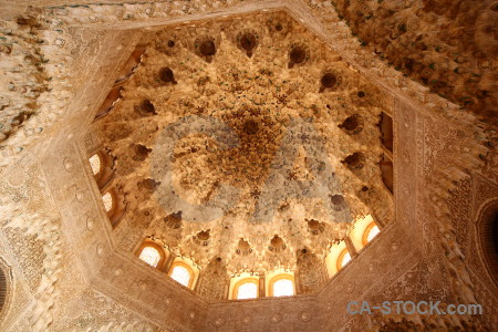 La alhambra de granada brown fortress interior building.