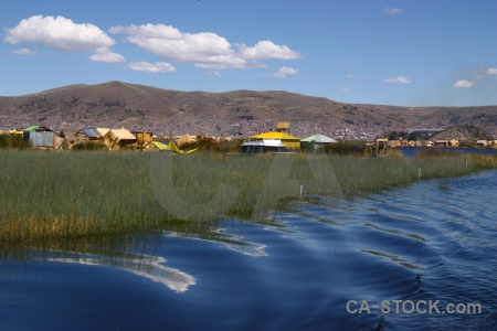 Lake titicaca totora reed building vehicle altitude.