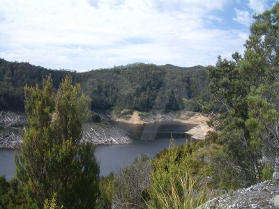 Lake water landscape mountain green.