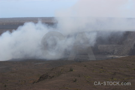 Landscape crater smoke volcanic.