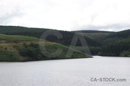 Landscape lake white water mountain.