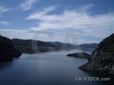 Landscape water blue lake mountain.