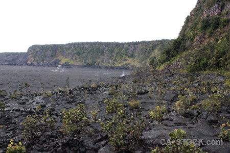 Lava white volcanic crater.