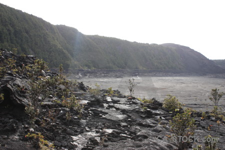 Lava white volcanic crater.