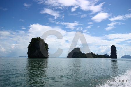 Limestone cliff southeast asia tropical island.