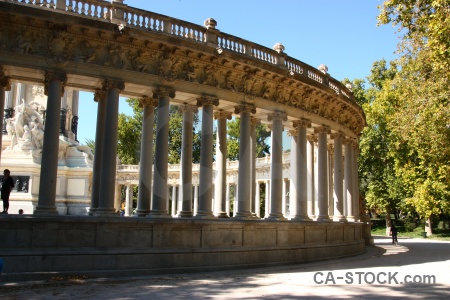 Madrid parque del retiro europe alfonso monument.