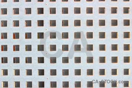 Metal white grid texture grill.