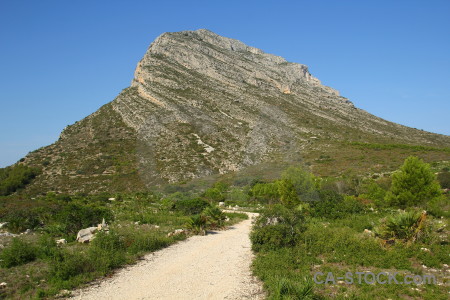 Montgo path spain europe mountain.