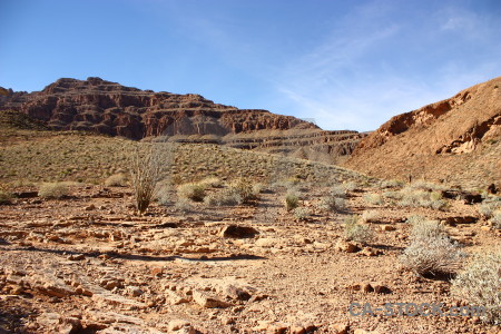 Mountain brown landscape desert blue.