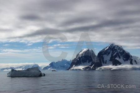 Mountain iceberg water south pole sea.